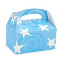 Light Blue with White Stars Empty Favor Boxes