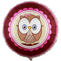 Look Whoo's 1 Pink Foil Balloon