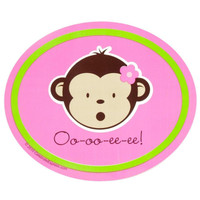 Pink Mod Monkey Stickers