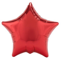 Red Metallic Star Foil Balloon