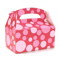 Red with Pink Dots Empty Favor Boxes