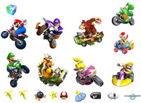Mario Kart Wii Removable Wall Decorations