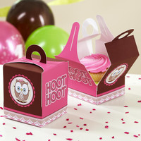 Look Whoo's 1 Pink Cupcake Boxes