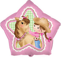 Pink Cowgirl 18" Foil Balloon