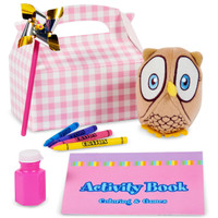 Look Whoo's 1 Pink Party Favor Box