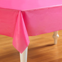 Candy Pink (Hot Pink) Plastic Tablecover