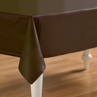 Chocolate Brown (Brown) Plastic Tablecover