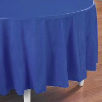 True Blue (Blue) Round Plastic Tablecover