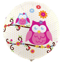 Owl Blossom Foil Balloon
