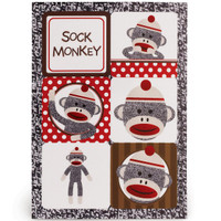 Sock Monkey Red Sticker Sheets