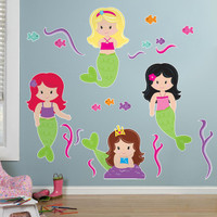 Mermaids Giant Wall Decals