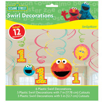 Sesame Street 1st - Swirl Decorations