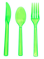 Neon Green Plastic Cutlery
