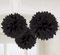 Black Fluffy Decorations