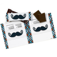 Little Man Mustache Small Candy Bar Wrappers