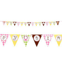 Pink Cowgirl Ribbon Flag Banner