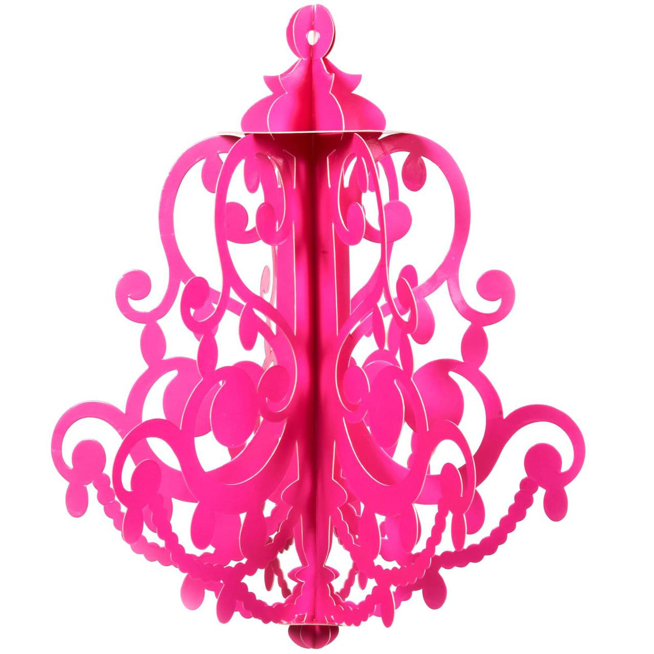 bright pink chandelier