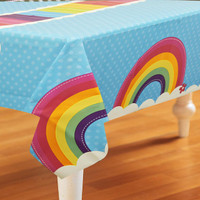 Rainbow Wishes Plastic Tablecover