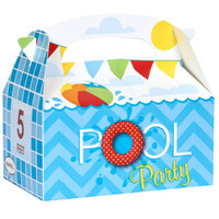 Splashin' Pool Party Empty Favor Boxes