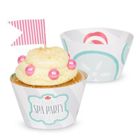 Little Spa Party Reversible Cupcake Wrappers