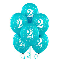 Turquoise with #2 Matte Balloons