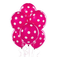 Berry with White Polka Dots Latex Balloons