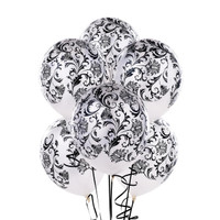 Damask Pearl White Latex Balloons