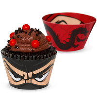 Ninja Warrior Party Reversible Cupcake Wrappers