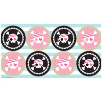 Pretty Pirates Party Large Lollipop Sticker Sheet