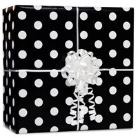 Black Polka Dot Gift Wrap Kit