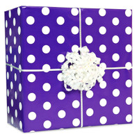 Purple with Polka Dots Gift Wrap Kit