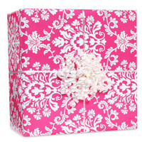 Bright Pink Brocade Gift Wrap Kit