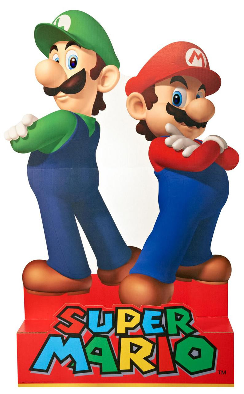 Super Mario Party - Mario & Luigi Standup - 5' Tall - ThePartyWorks