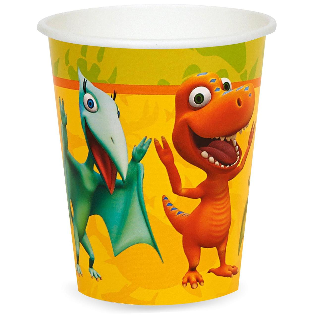 12 Dinosaur Train Birthday Party PACK Paper Cups 9 ounces /& 7 inch Plates WITH LABELS