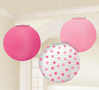 Pink Paper Lanterns Assorted