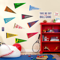 Baseball Time Giant Wall Decals