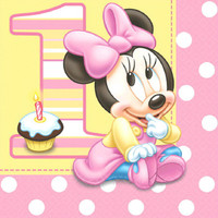 Disney Minnie's 1st Birthday Lunch Napkins
