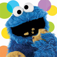 Sesame Street Party Cookie Monster Lunch Napkins