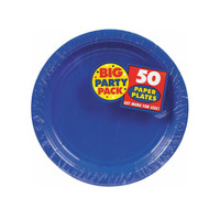 Bright Royal Blue Big Party Pack Dessert Plates