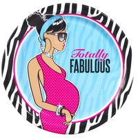 Totally Fabulous Baby Shower African American Dinner Plates