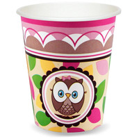 Look Whoo's 1 Pink 9 oz. Paper Cups