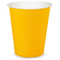 School Bus Yellow (Yellow) 9 oz. Paper Cups