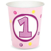 Girl's Lil' Cupcake 1st Birthday 9 oz. Cups