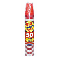 Apple Red Big Party Pack 16 oz. Plastic Cups