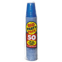 Bright Royal Blue Big Party Pack 16 oz. Plastic Cups