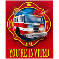 Fire Trucks Invitations