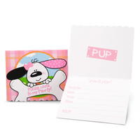 Playful Puppy Pink Invitations