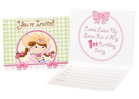 Pink Cowgirl 1st Birthday Invitations (8)