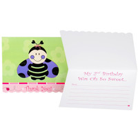 Ladybugs: Oh So Sweet 2nd Birthday Thank You Notes