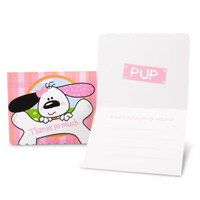 Playful Puppy Pink Thank-You Notes